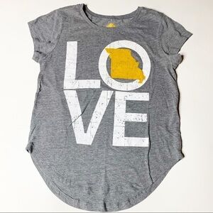 State Of Mine Graphic T Shirt Love Missouri Grey
